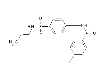 4-fluoro-N-{4-[(propylamino)sulfonyl]phenyl}benzamide - Click Image to Close
