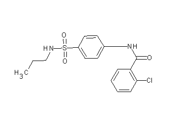 2-chloro-N-{4-[(propylamino)sulfonyl]phenyl}benzamide