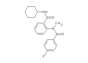 N-cyclohexyl-2-[(4-fluorobenzoyl)(methyl)amino]benzamide