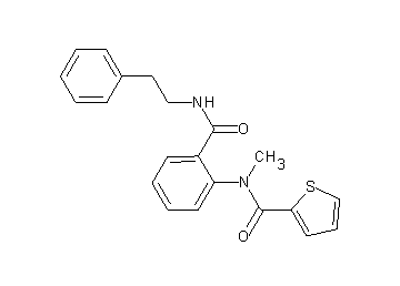 N-methyl-N-(2-{[(2-phenylethyl)amino]carbonyl}phenyl)-2-thiophenecarboxamide