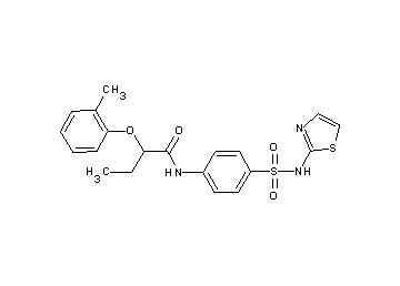 2-(2-methylphenoxy)-N-{4-[(1,3-thiazol-2-ylamino)sulfonyl]phenyl}butanamide