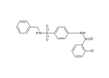 N-{4-[(benzylamino)sulfonyl]phenyl}-2-chlorobenzamide