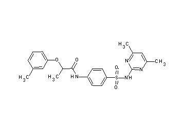 N-(4-{[(4,6-dimethyl-2-pyrimidinyl)amino]sulfonyl}phenyl)-2-(3-methylphenoxy)propanamide - Click Image to Close