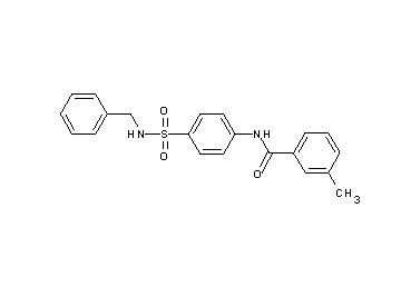 N-{4-[(benzylamino)sulfonyl]phenyl}-3-methylbenzamide