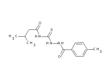 3-methyl-N-{[2-(4-methylbenzoyl)hydrazino]carbonothioyl}butanamide