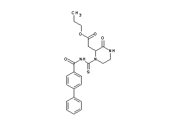 propyl (1-{[(4-biphenylylcarbonyl)amino]carbonothioyl}-3-oxo-2-piperazinyl)acetate