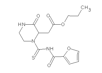 propyl {1-[(2-furoylamino)carbonothioyl]-3-oxo-2-piperazinyl}acetate