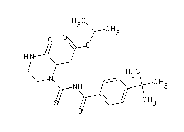 isopropyl (1-{[(4-tert-butylbenzoyl)amino]carbonothioyl}-3-oxo-2-piperazinyl)acetate