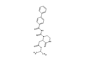 isopropyl (1-{[(4-biphenylylcarbonyl)amino]carbonothioyl}-3-oxo-2-piperazinyl)acetate