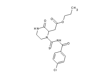 propyl (1-{[(4-chlorobenzoyl)amino]carbonothioyl}-3-oxo-2-piperazinyl)acetate