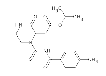 isopropyl (1-{[(4-methylbenzoyl)amino]carbonothioyl}-3-oxo-2-piperazinyl)acetate