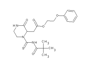 2-phenoxyethyl (1-{[(2,2-dimethylpropanoyl)amino]carbonothioyl}-3-oxo-2-piperazinyl)acetate