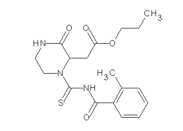 propyl (1-{[(2-methylbenzoyl)amino]carbonothioyl}-3-oxo-2-piperazinyl)acetate