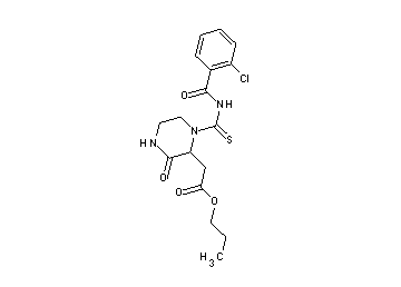 propyl (1-{[(2-chlorobenzoyl)amino]carbonothioyl}-3-oxo-2-piperazinyl)acetate
