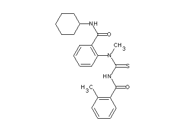 N-{[{2-[(cyclohexylamino)carbonyl]phenyl}(methyl)amino]carbonothioyl}-2-methylbenzamide