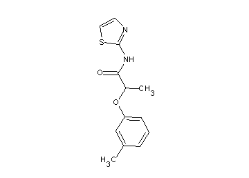 2-(3-methylphenoxy)-N-1,3-thiazol-2-ylpropanamide