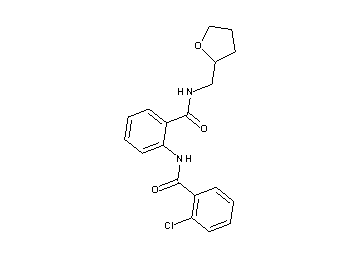 2-chloro-N-(2-{[(tetrahydro-2-furanylmethyl)amino]carbonyl}phenyl)benzamide