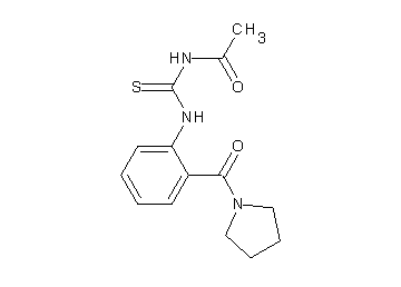 N-({[2-(1-pyrrolidinylcarbonyl)phenyl]amino}carbonothioyl)acetamide