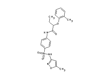 N-(4-{[(5-methyl-3-isoxazolyl)amino]sulfonyl}phenyl)-2-(2-methylphenoxy)butanamide - Click Image to Close