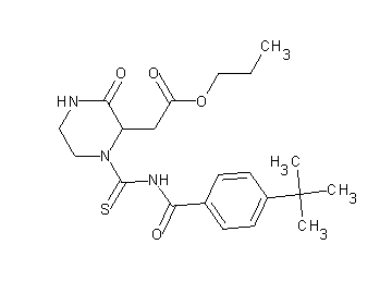 propyl (1-{[(4-tert-butylbenzoyl)amino]carbonothioyl}-3-oxo-2-piperazinyl)acetate