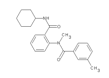 N-cyclohexyl-2-[methyl(3-methylbenzoyl)amino]benzamide