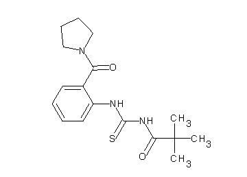 2,2-dimethyl-N-({[2-(1-pyrrolidinylcarbonyl)phenyl]amino}carbonothioyl)propanamide