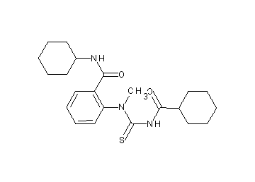 N-cyclohexyl-2-[{[(cyclohexylcarbonyl)amino]carbonothioyl}(methyl)amino]benzamide