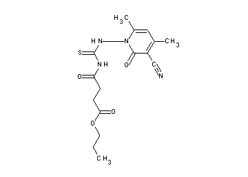 propyl 4-({[(3-cyano-4,6-dimethyl-2-oxo-1(2H)-pyridinyl)amino]carbonothioyl}amino)-4-oxobutanoate