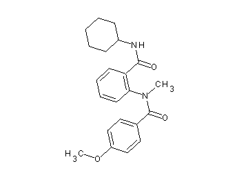 N-cyclohexyl-2-[(4-methoxybenzoyl)(methyl)amino]benzamide