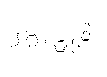 N-(4-{[(5-methyl-3-isoxazolyl)amino]sulfonyl}phenyl)-2-(3-methylphenoxy)propanamide