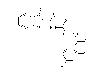 3-chloro-N-{[2-(2,4-dichlorobenzoyl)hydrazino]carbonothioyl}-1-benzothiophene-2-carboxamide