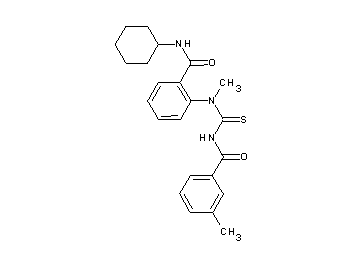 N-cyclohexyl-2-(methyl{[(3-methylbenzoyl)amino]carbonothioyl}amino)benzamide