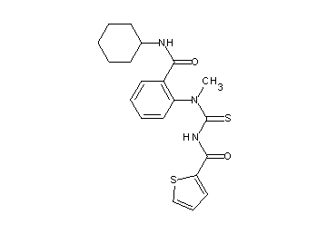 N-{[{2-[(cyclohexylamino)carbonyl]phenyl}(methyl)amino]carbonothioyl}-2-thiophenecarboxamide - Click Image to Close