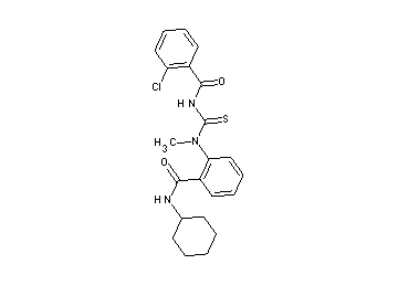 2-chloro-N-{[{2-[(cyclohexylamino)carbonyl]phenyl}(methyl)amino]carbonothioyl}benzamide