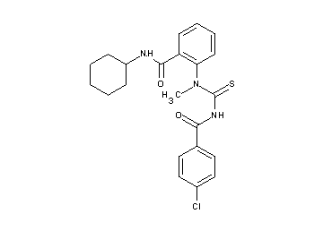 2-[{[(4-chlorobenzoyl)amino]carbonothioyl}(methyl)amino]-N-cyclohexylbenzamide