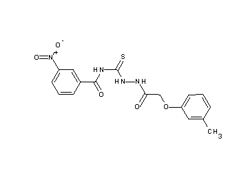 N-({2-[(3-methylphenoxy)acetyl]hydrazino}carbonothioyl)-3-nitrobenzamide - Click Image to Close
