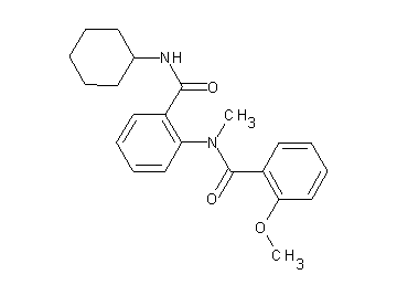 N-{2-[(cyclohexylamino)carbonyl]phenyl}-2-methoxy-N-methylbenzamide