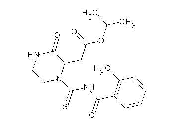 isopropyl (1-{[(2-methylbenzoyl)amino]carbonothioyl}-3-oxo-2-piperazinyl)acetate