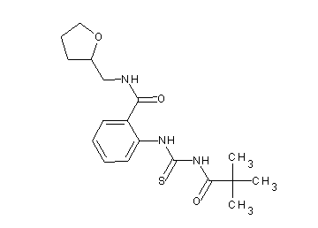 2-({[(2,2-dimethylpropanoyl)amino]carbonothioyl}amino)-N-(tetrahydro-2-furanylmethyl)benzamide