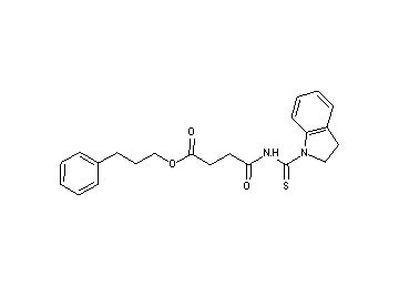 3-phenylpropyl 4-[(2,3-dihydro-1H-indol-1-ylcarbonothioyl)amino]-4-oxobutanoate