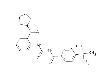 4-tert-butyl-N-({[2-(1-pyrrolidinylcarbonyl)phenyl]amino}carbonothioyl)benzamide