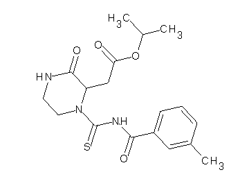 isopropyl (1-{[(3-methylbenzoyl)amino]carbonothioyl}-3-oxo-2-piperazinyl)acetate