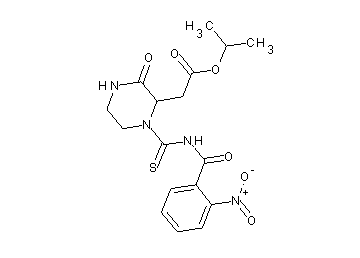isopropyl (1-{[(2-nitrobenzoyl)amino]carbonothioyl}-3-oxo-2-piperazinyl)acetate
