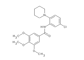 N-[5-chloro-2-(1-piperidinyl)phenyl]-3,4,5-trimethoxybenzamide