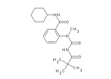 N-cyclohexyl-2-[{[(2,2-dimethylpropanoyl)amino]carbonothioyl}(methyl)amino]benzamide