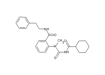 2-[{[(cyclohexylcarbonyl)amino]carbonothioyl}(methyl)amino]-N-(2-phenylethyl)benzamide