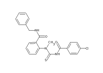 N-benzyl-2-[{[(4-chlorobenzoyl)amino]carbonothioyl}(methyl)amino]benzamide