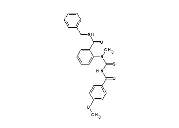 N-benzyl-2-[{[(4-methoxybenzoyl)amino]carbonothioyl}(methyl)amino]benzamide - Click Image to Close
