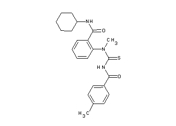 N-cyclohexyl-2-(methyl{[(4-methylbenzoyl)amino]carbonothioyl}amino)benzamide