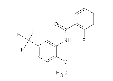 2-fluoro-N-[2-methoxy-5-(trifluoromethyl)phenyl]benzamide